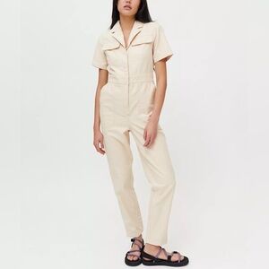 BDG Lizzy coverall jumpsuit short sleeve collar point collar utility one piece